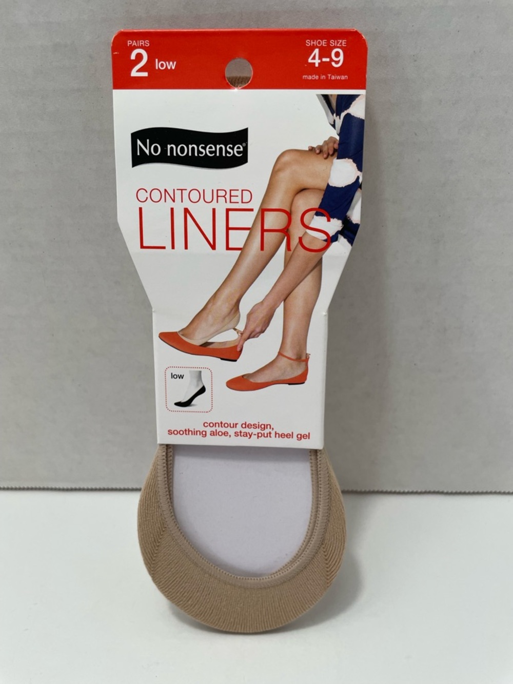 No Nonsense Women's Contoured Foot Liner - Nude, Size 4-9